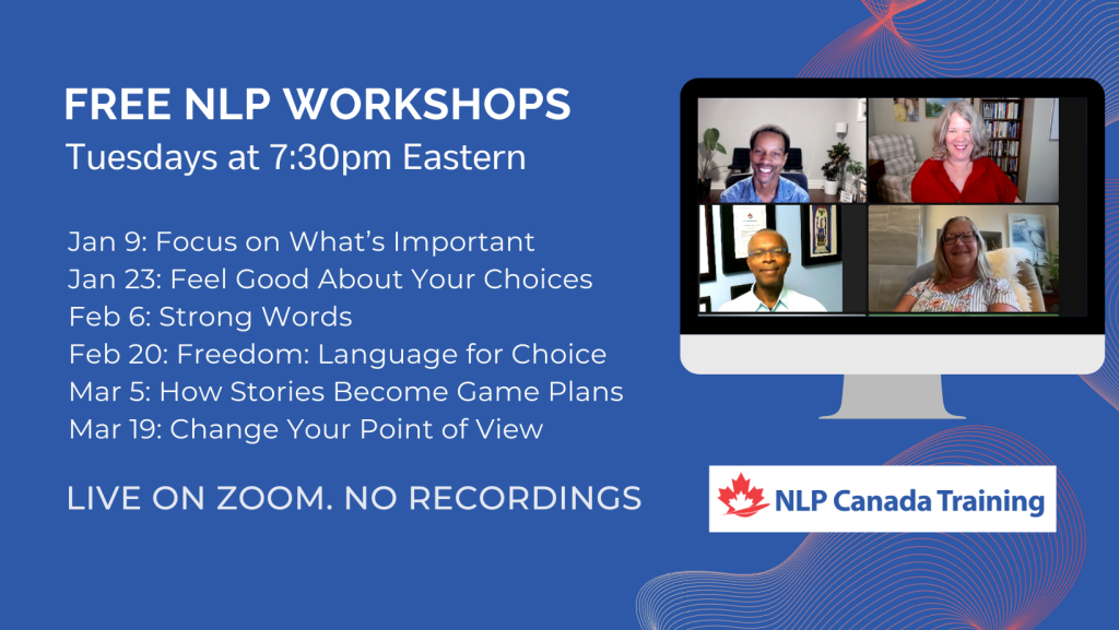 Free workshops at NLP Canada Training